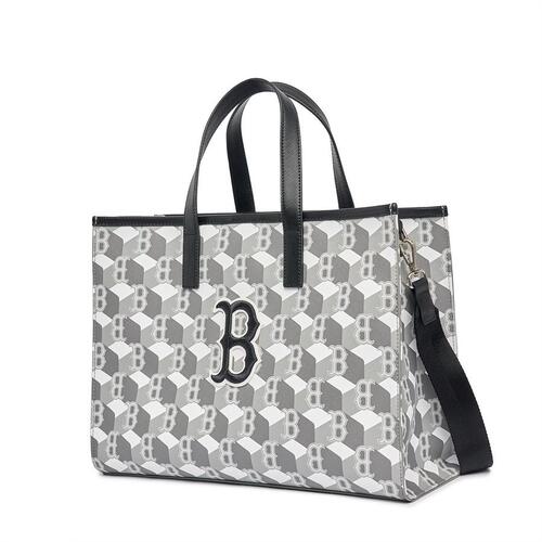 Jual MLB Cube MONOGRAM S-Tote Bag BOSTON REDSOX brown Original